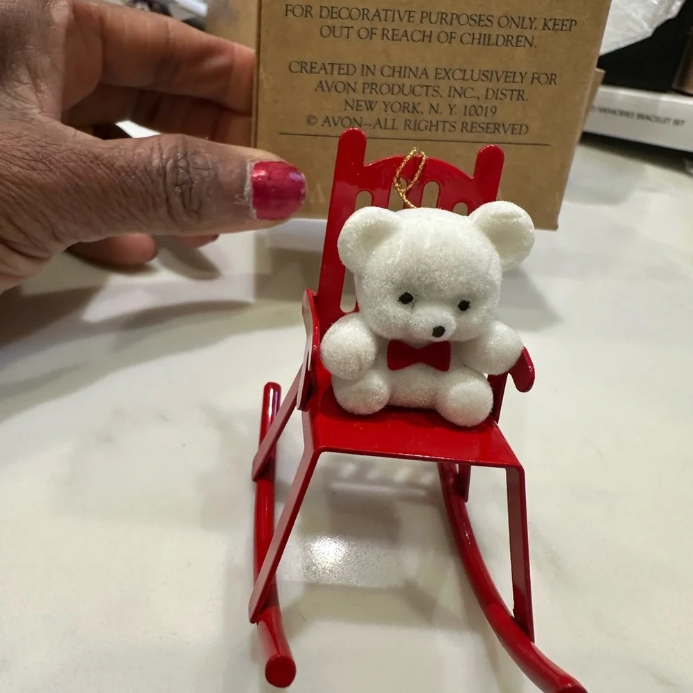 TEDDY BEAR COLLECTION ORNAMENT TEDDY IN ROCKER - Picture 13 of 16